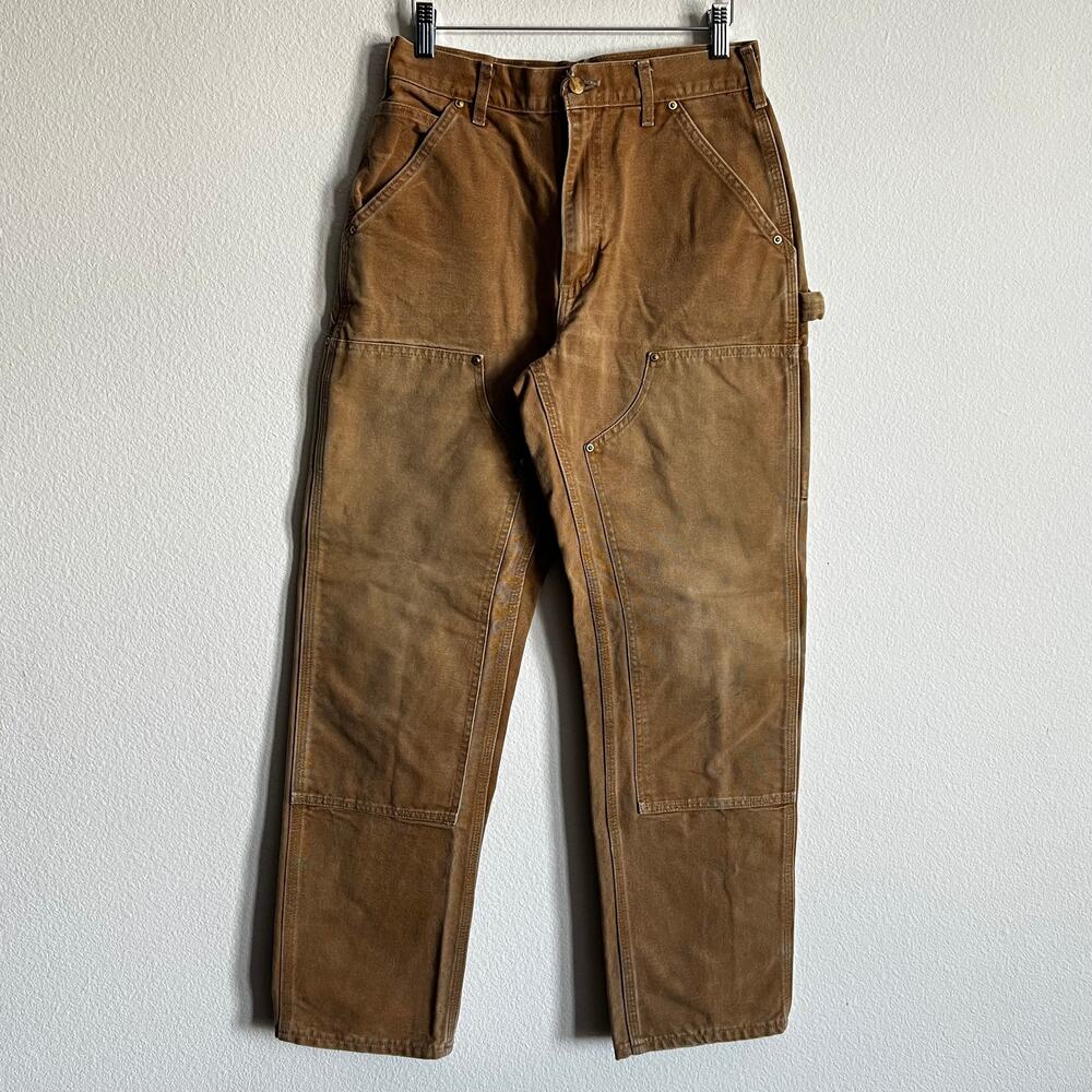 Carhartt B01 BRN brown double knee work wear carpenter pants